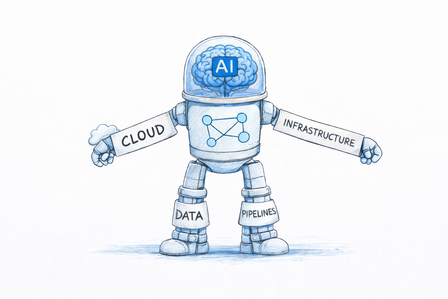 Cloud infrastructure harmonizing with AI